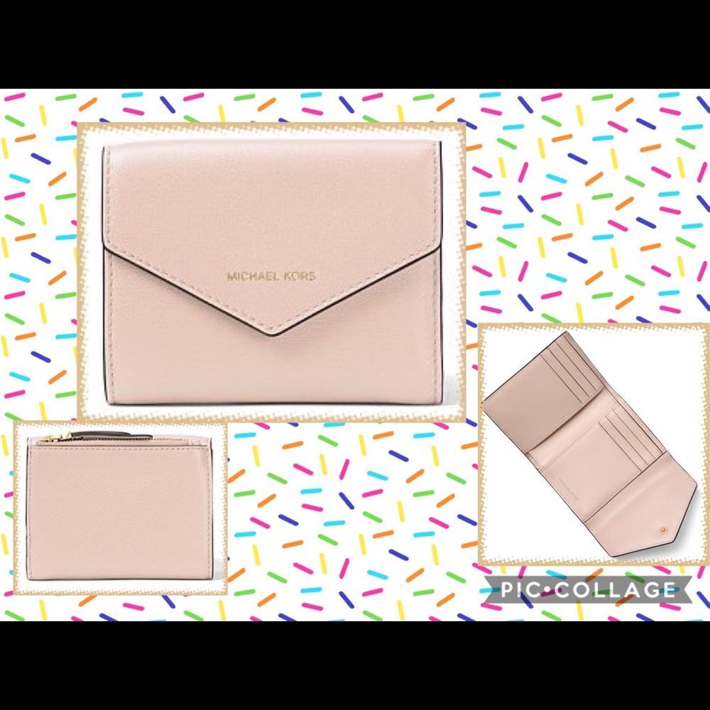 Authentic*MICHAEL KORS Leather Envelope Wallet